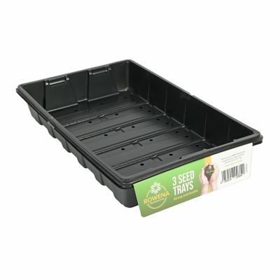 Pack of 3 Full Sized Black Seed Tray