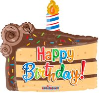 Birthday Slice Of Cake Balloon -18 Inch