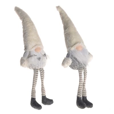 Sitting Gonk Couple With Dangling Legs 2Ast 40Cm