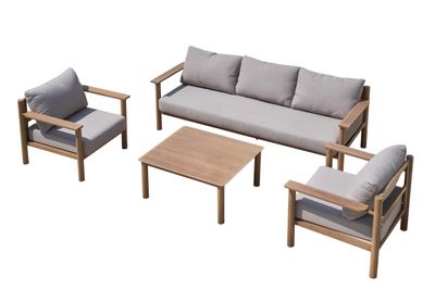 Outdoor Sofa Set  4 Piece Including Table - Mixed Beige