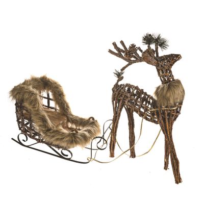 Dasher Reindeer With Sleigh