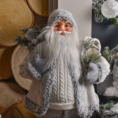 Winter White Santa Standing 61Cm