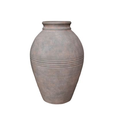 Antique Green Terracotta Olive Pot - H39.5 x Dia28.5cm