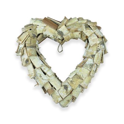 Wooden Heart Natural 40x22x11cm