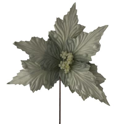 Poinsettia Stem Dusky Green D27 L15cm