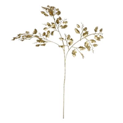 Holly Leaf Stem Gold - 75cm