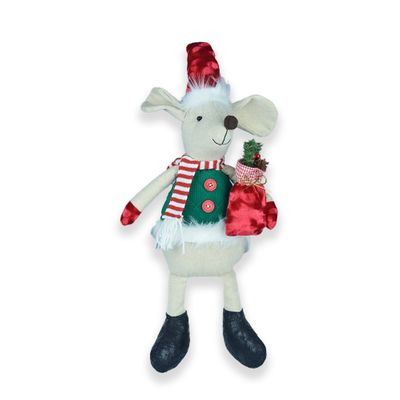 Sitting Mouse with stripy waistcoat 50cm