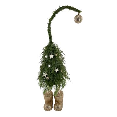 Tree Gonk with Gold Boots 87x17x17cm