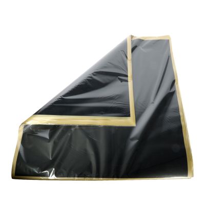 Black W/Gold Border Sheet- 57x57cm (Pk100)