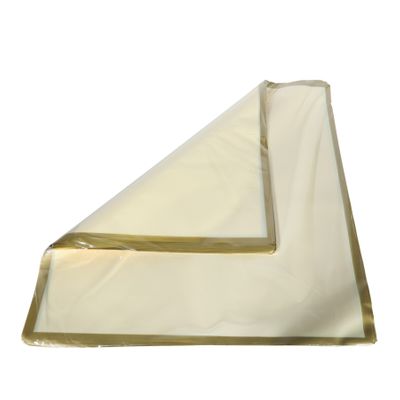 Cream W/Gold Border Sheet- 57x57cm (Pk100)