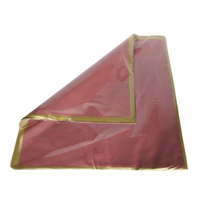 Dusky Pink W/Gold Border Sheet- 57x57cm (Pk100)