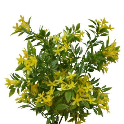 14" Star Flower Bush Dk Yellow