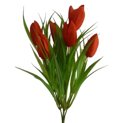 14" Tulip Bush Red
