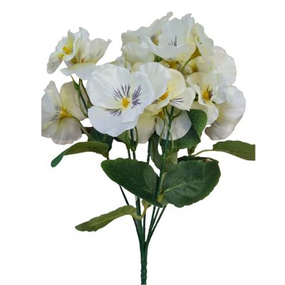 30cm Pansy Bush x7 Cream