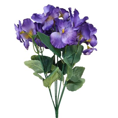 30cm Pansy Bush x7 Blue