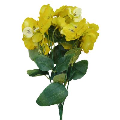 30cm Pansy Bush x7 Dk Yellow
