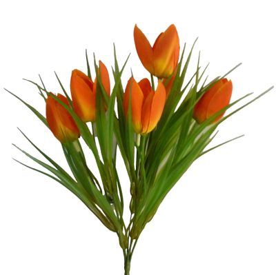 14" Tulip Bush Orange