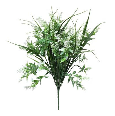 38cm Lavender Bush White