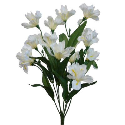 43cm Iris Bush x8 Cream