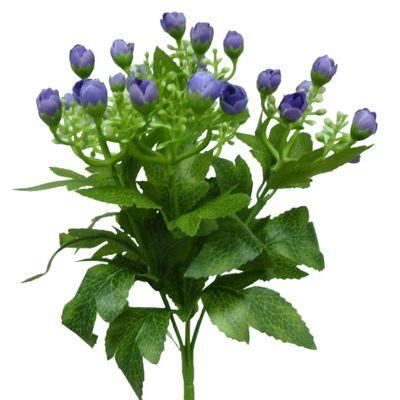 38cm Mini Bud Bush Purple