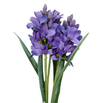 31cm Hyacinth Bush x3 Purple
