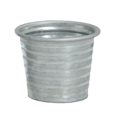 14cm Metal Pot Silver