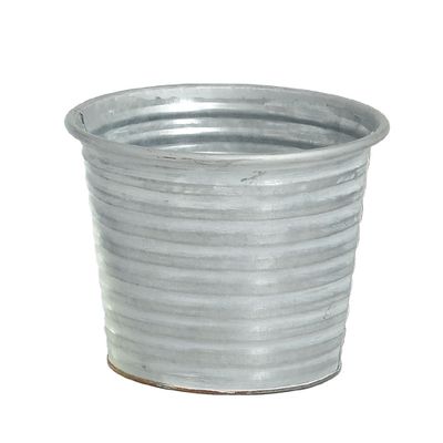 18cm Metal Pot Silver