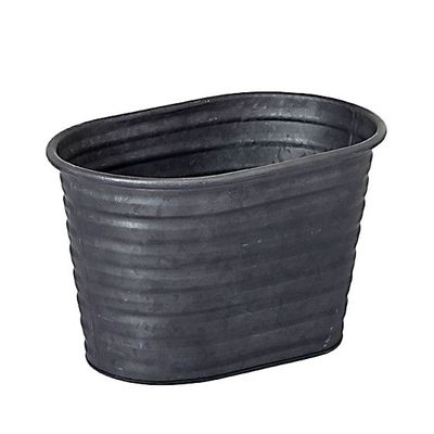 17cm Metal Trough Black