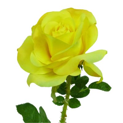 54cm Single Rose Dk Yellow