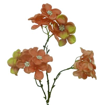 48cm Hydrangea w/Gem Salmon