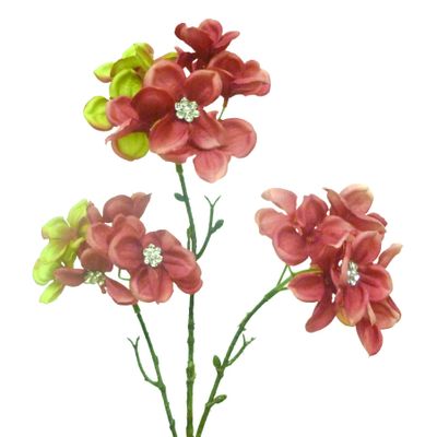 48cm Hydrangea w/Gem Hot Pink