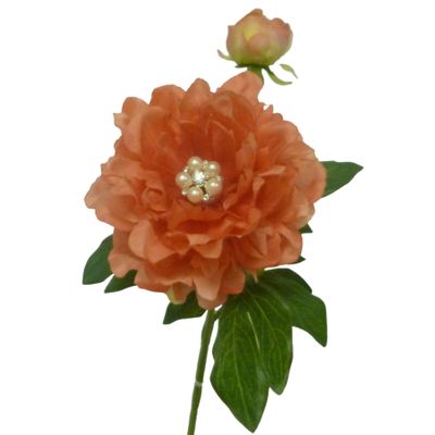 48cm Peony x2 w/Gem Salmon