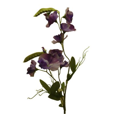 70cm Sweet Pea Spray Purple