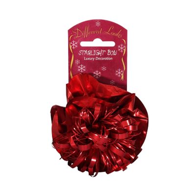 Metallic Red Crown Bow