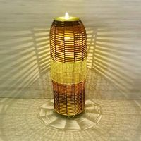 Wicker effect tall water feature dark brown 80cm (Outdoor use)