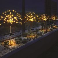 120 Indivual Solar Firefly Lights on pole.