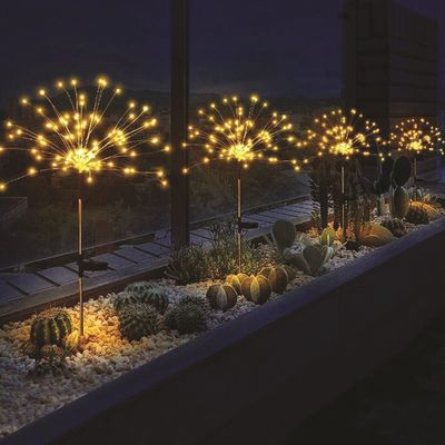 120 Indivual Solar Firefly Lights on pole.