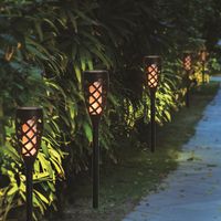 Set of 5 Solar Flame Lights Battery Powered 42.5cm