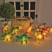 Set of 10 Warm White Dino LED Battery Operated