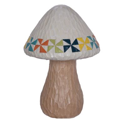 Resin Mushroom with Multi coloured pattern 27cm