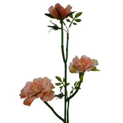 53cm Wild Rose Spray Peach