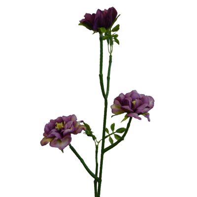 53cm Wild Rose Spray Lavender