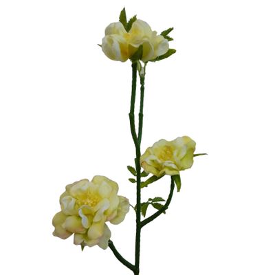 53cm Wild Rose Spray Yellow