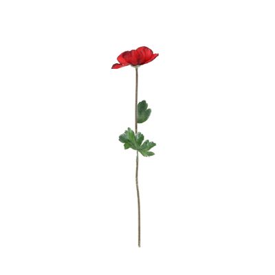 42cm Single Poppy Red