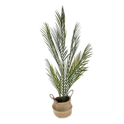 Decorative Tree With Straw Basket