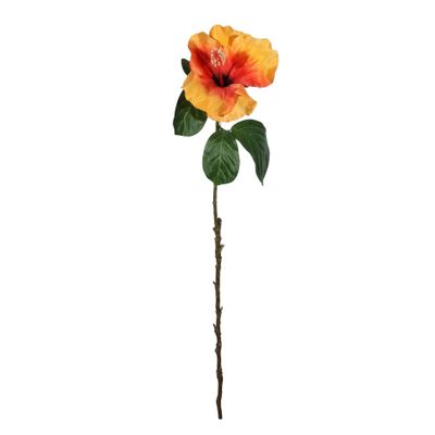 Hibiscus Spray - Orange - 69cm