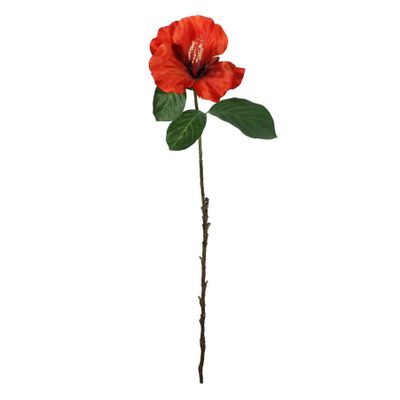 Hibiscus Spray - Red - 69cm