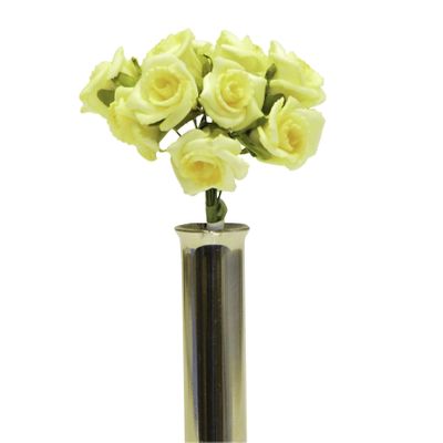13cm Eva Rose Bunch x12 Yellow