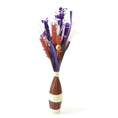 100cm Dried Bunch Round Red/Purple