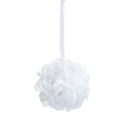5" Rose Ball Hanger Cream